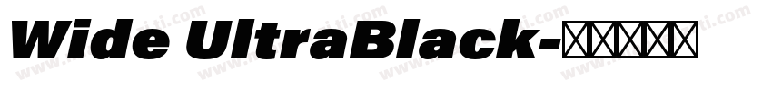 Wide UltraBlack字体转换